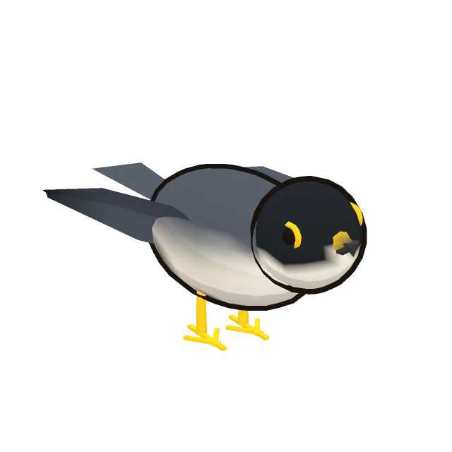 Peregrine Falcon perched, the 3D model from the game